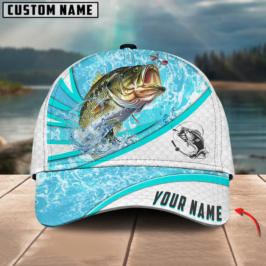 Bluejose Bass Fishing Water Tornado Personalized Cap
