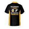BlueJose Our Drinking Team Has A Bowling Problem Personalized Name Hawaiian Shirt