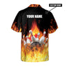BlueJose Bowling Flame Personalized Name Hawaiian Shirt