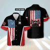 BlueJose USA Bowling Flag Personalized Name Hawaiian Shirt