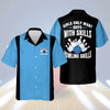 BlueJose Girls Only Want Guys with Bowling Skills Personalized Name Hawaiian Shirt