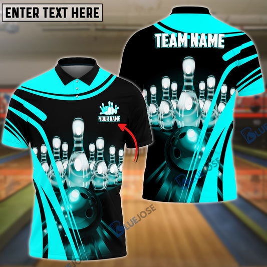 BlueJose Bowling and Pins Winner Personalized Name, Team Name 3D Shirt