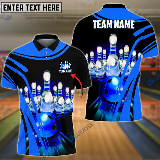 BlueJose Bowling and Pins Winner Personalized Name, Team Name 3D Shirt
