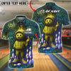 BlueJose Bowling And Pins Graffiti Attitude Dude Customized Name, Team Name 3D Shirt (6 Colors)