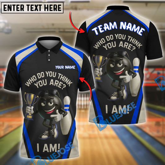 BlueJose Bowling And Pins Championship Ball Customized Name 3D Shirt (4 Colors)