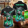 BlueJose Billiards Ball 8 Royal King with Beer & Fire Personalized Name & Team Name Shirt (4 Colors)