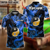 BlueJose Billiards Ball 8 & 9 Yin Yang Dragon Personalized Name Shirt (4 Colors)