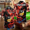 BlueJose Billiards Ball 8 & 9 Yin Yang Dragon Personalized Name Shirt (4 Colors)