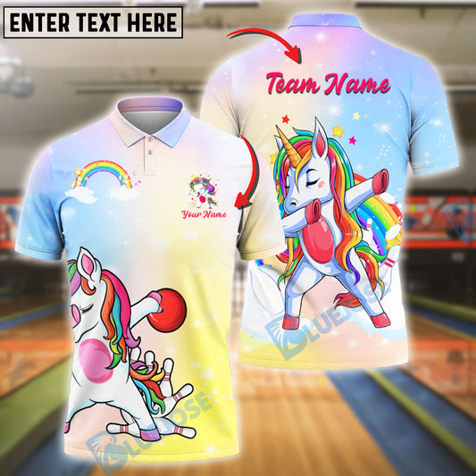 BlueJose Bowling Funny Unicorn Personalized Name, Team Name Unisex Shirt