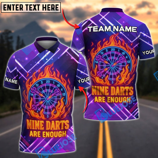 BlueJose Darts Nine Darts Are Enough Personalized Name, Team Name Shirt
