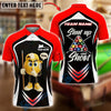 BlueJose Billiards 9-Ball Pool Shut Up and Shoot Ver Triangle Rack Personalized Name, Team Name Unisex Shirt (4 Colors)