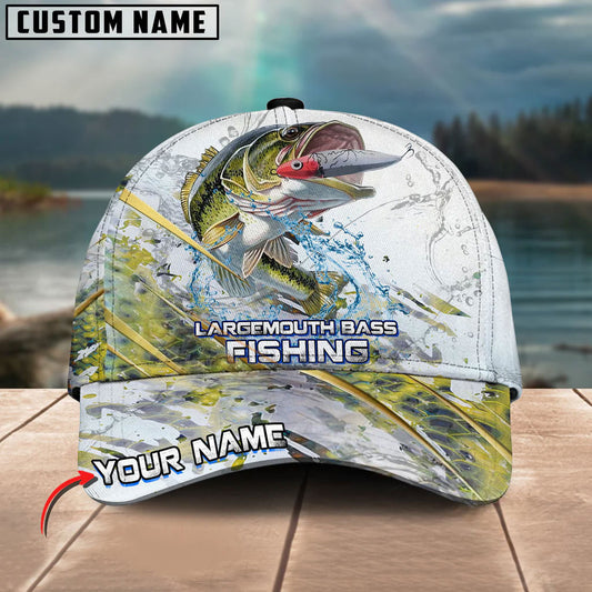 BlueJose Bass Fishing Gold Premium Skinfish Pattern Personalized Cap