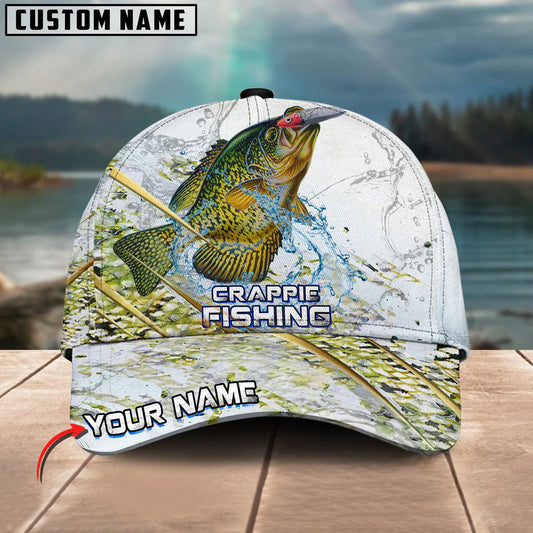BlueJose Crappie Fishing Gold Premium Skinfish Pattern Personalized Cap