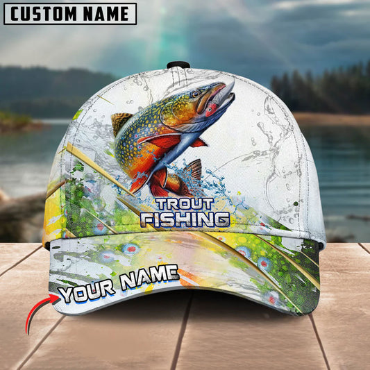 BlueJose Trout Fishing Gold Premium Skinfish Pattern Personalized Cap