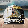 BlueJose Fishing Hook Graphic & Jumping Fish Art Personalized Cap (Tuna, Marlin, Mahi-Mahi, Pike, Bass, Walleye, Trout, Crappie)