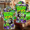 BlueJose Billiards Cool 8 Ball Friday Vibe Graffiti Personalized Name, Team Name Unisex Shirt (4 Colors)