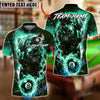 BlueJose Billiards 8 Ball Electric Panther Lightning Personalized Name, Team Name Shirt (6 Colors)