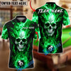 BlueJose Billiards 8 Ball Skull Fire Lord Personalized Name, Team Name Unisex Shirt (4 Colors)