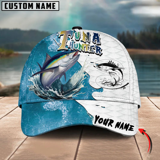 BlueJose Tuna Hunter Fishing Graphic Splash Effect Personalized Cap