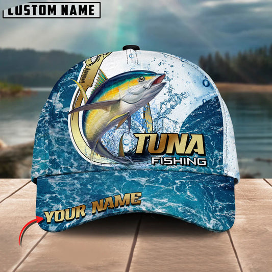 BlueJose Tuna Fishing Golden Hook Graphic Personalized Cap