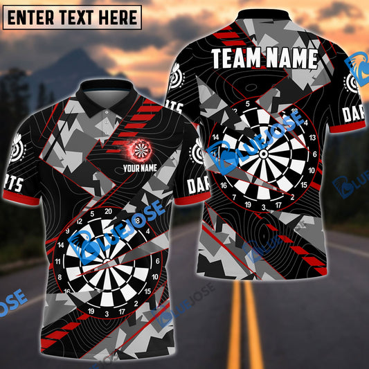 BlueJose Darts Grunge Thunder Personalized Name, Team Name Shirt (4 Colors)