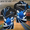 BlueJose Bowling And Pins Point Tornado Pattern Multicolor Customized Name 3D Shirt (4 Colors)