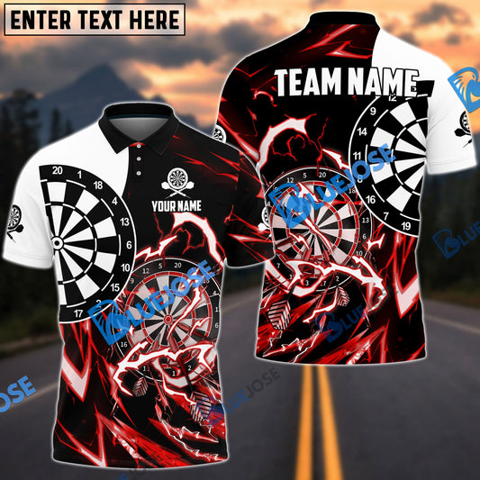 BlueJose Thunder Impact Darts Personalized Name, Team Name Shirt (6 Colors)