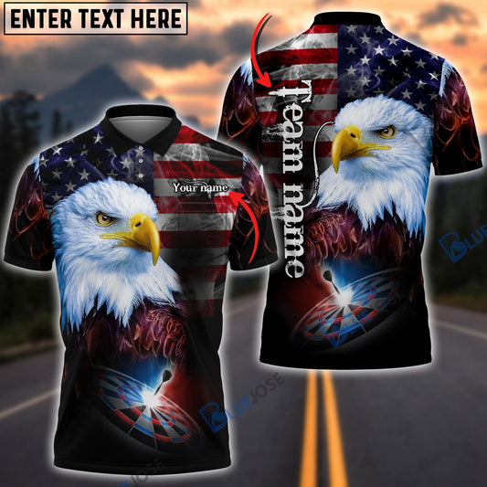 BlueJose USA Eagle Darts Personalized Name, Team Name Shirt