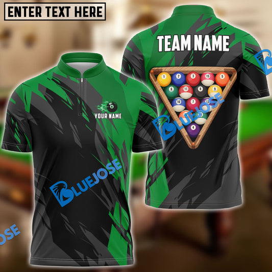 BlueJose Billiards Ball 8 Victory Rack Personalized Name, Team Name Unisex Shirt (6 Colors)