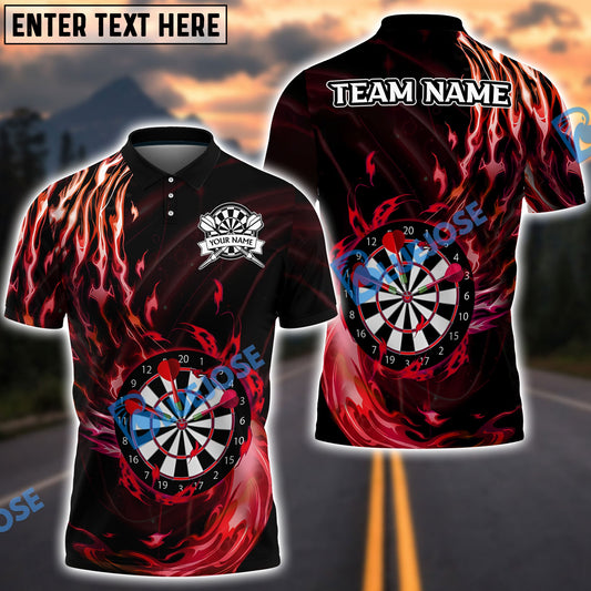 BlueJose Darts Fire Claws Personalized Name, Team Name Shirt (4 Colors)