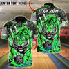 BlueJose Bowling And Pins Blaze Tiger Customized Name, Team Name 3D Shirt (6 Colors)