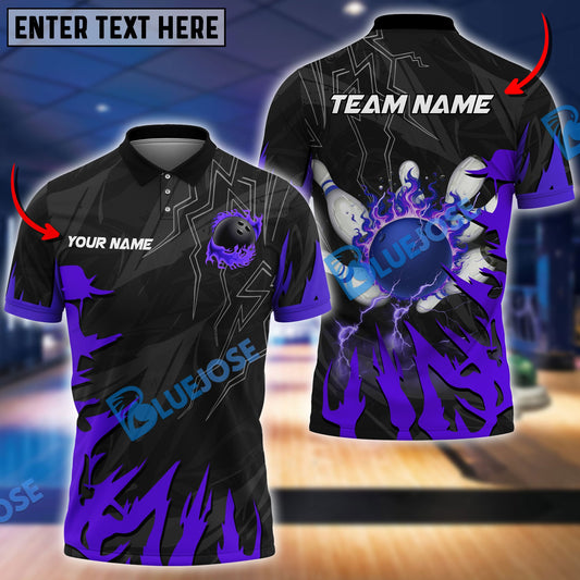 BlueJose Bowling And Pins Break The Darkness Customized Name 3D Shirt (5 Colors)