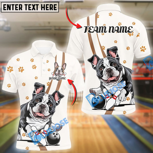 BlueJose Bowling Funny French Bulldog Customized Name, Team Name 3D Shirt