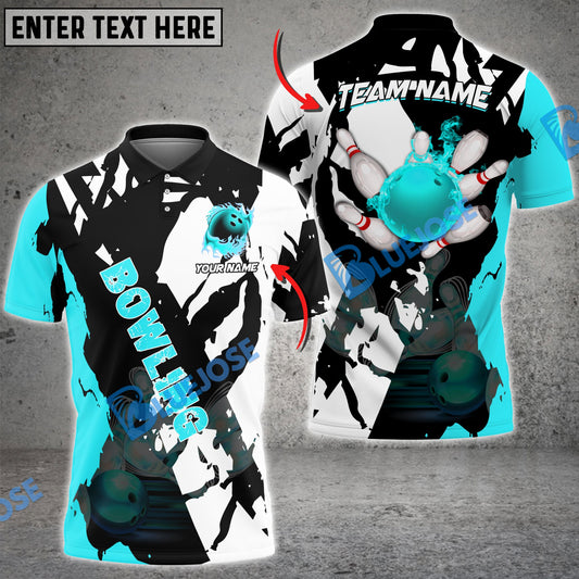 BlueJose Bowling And Pins Cracks Of Time Customized Name 3D Shirt ( 6 Colors)