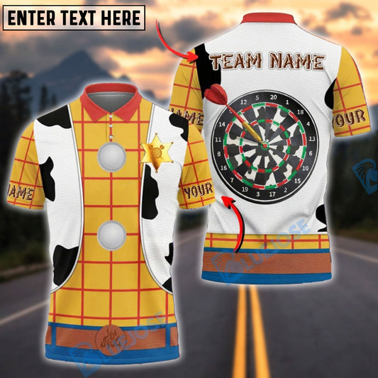 BlueJose Darts Cowboy Sheriff Woody Personalized Name Shirt