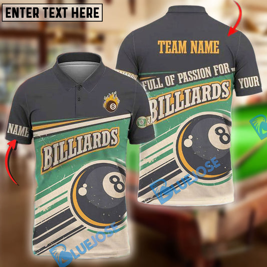BlueJose Billiards 8 Ball Retro Style Personalized Shirt