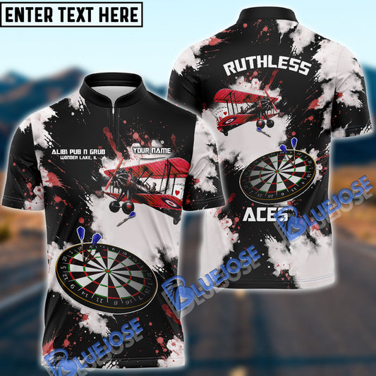 BlueJose Dart Skeleton Pilot Personalized Name Shirt