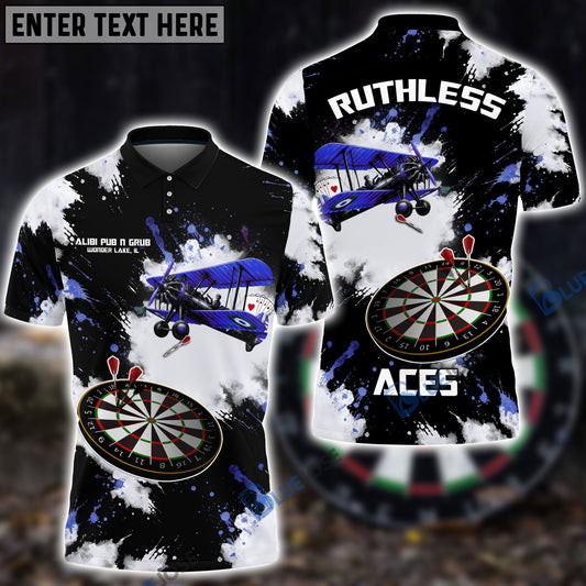 BlueJose Dart Skeleton Pilot Personalized Name Shirt