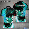 BlueJose Fire Bowling And Pins Multicolor Option Customized Name 3D Shirt