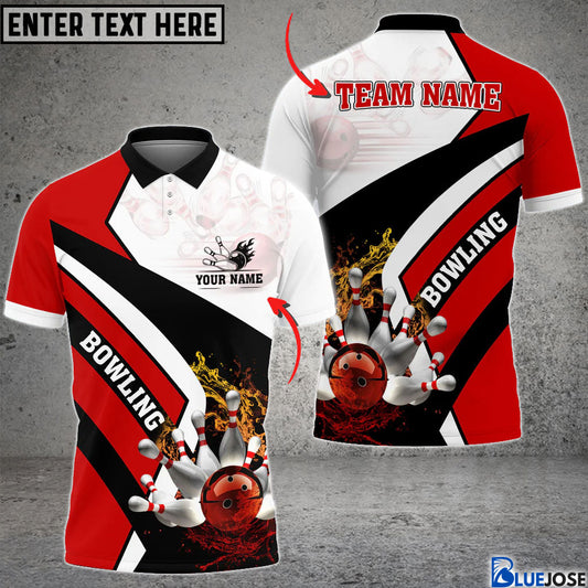 BlueJose Personalized Name Bowling And Pins Multicolor Option 3D Shirt