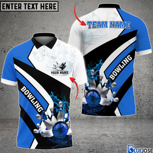 BlueJose Personalized Name Bowling And Pins Multicolor Option 3D Shirt