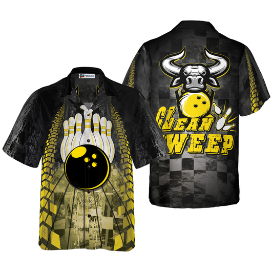 BlueJose Clean Sweep Bowling Bull Hawaiian Shirt