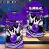 BlueJose Thunder Bowling Ball Break Pins Personalized Name and Team Name 3D Shirt (4 Colors)