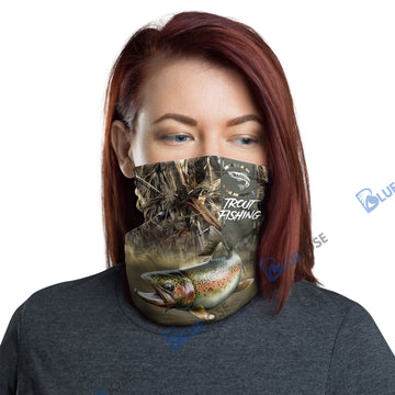 BlueJose Trout Fishing Nature Neck Gaiter