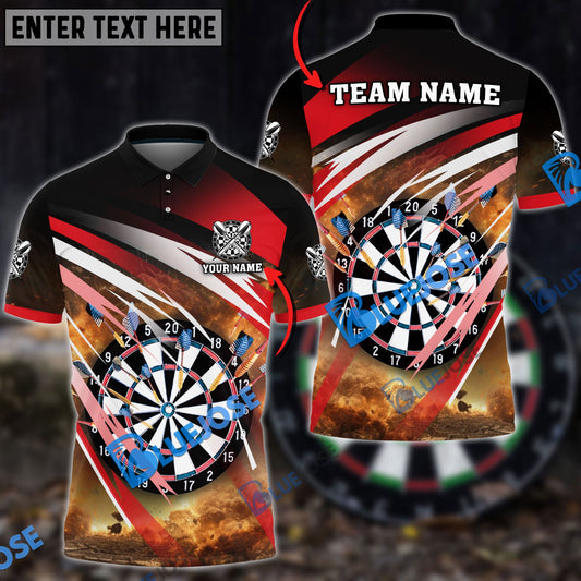 BlueJose Darts Explosion Personalized Name, Team Name Shirt (4 Colors)
