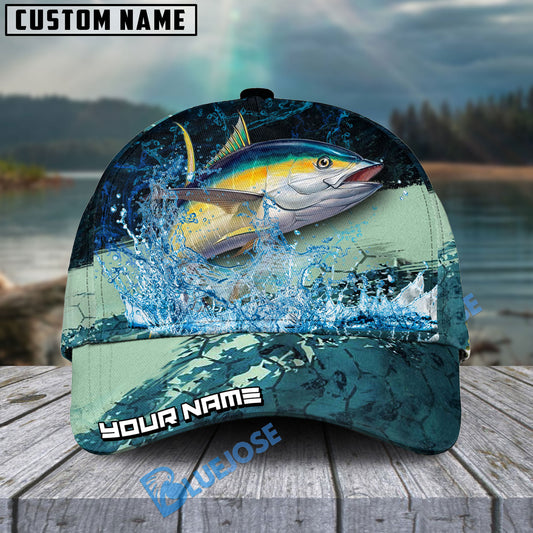 BlueJose Personalized Tuna Fishing Aqua Strike Classic Cap