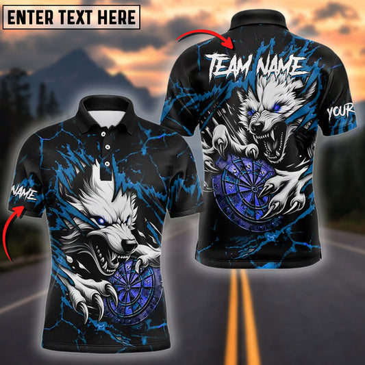 BlueJose Darts Bloody Wolf Personalized Name, Team Name Shirt (4 Colors)