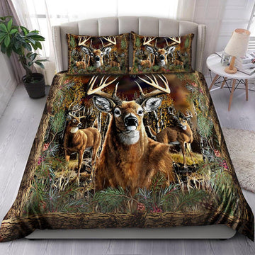 Bluejose Deer Hunting Pattern 3D Bedding Set