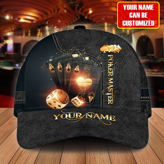 BlueJose Personalized Name Poker Master Classic Cap