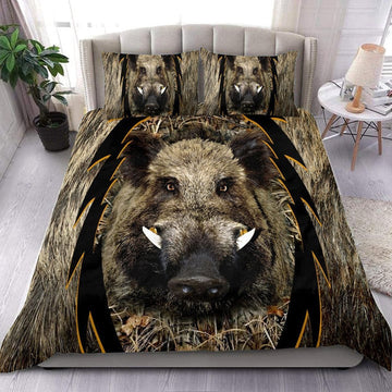 Bluejose Boar Hunting Q2 All Over Printed Bedding Set